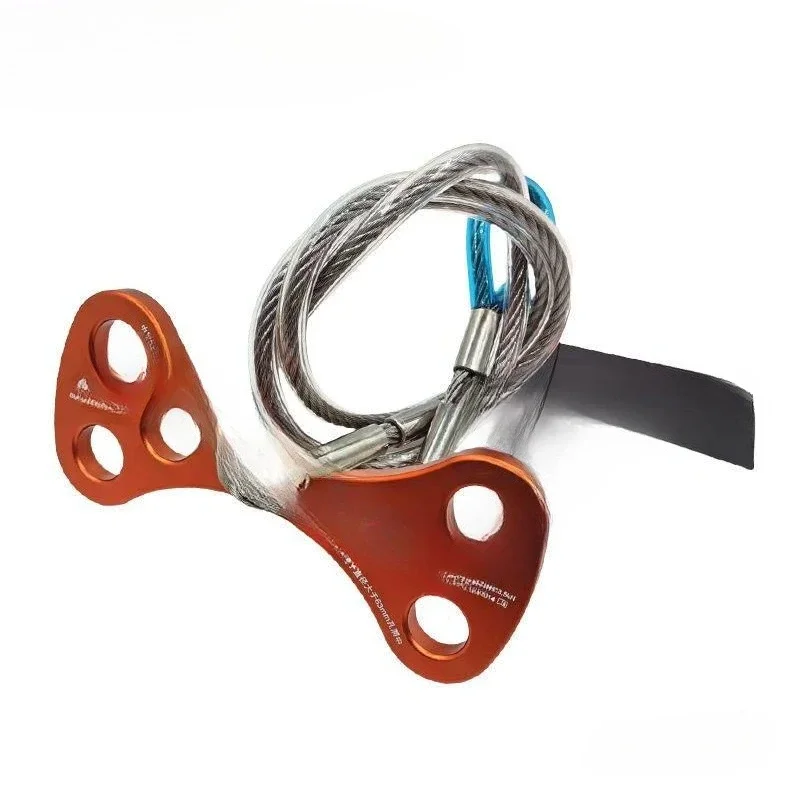 Air conditioning hole anchor point dog bone, auxiliary climbing rescue anchor point wire rope