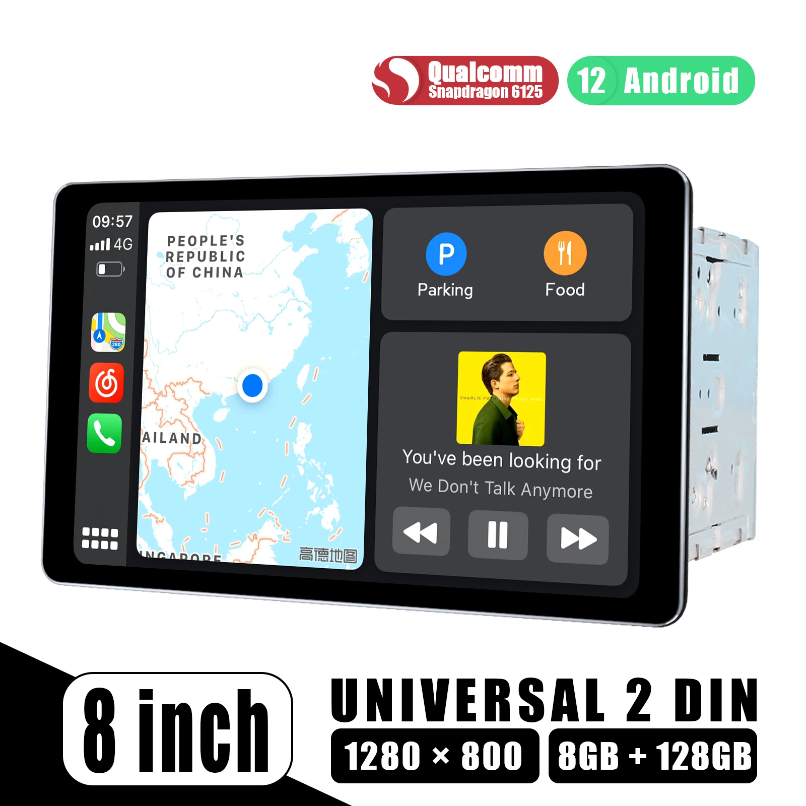 JOYING Upgrade 8 Inch Replacement Car Radio Stereo Double Din Universal Head Unit Multimedia Player With Andriod Auto Carplay