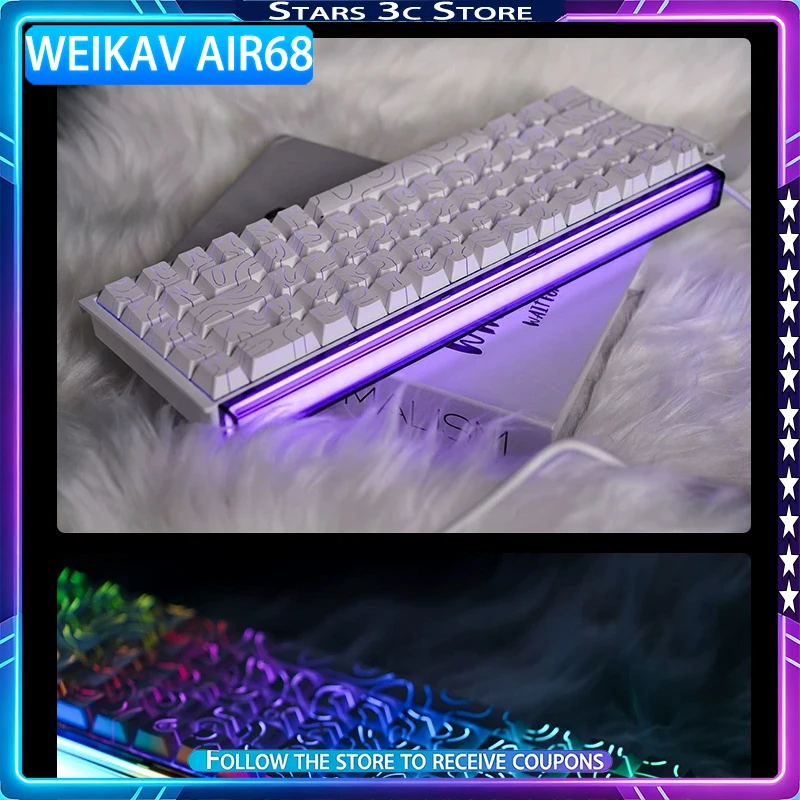 WEIKAV Air68 Magnetic Switch Mechanical Keyboard 8kHz Polling Rate Vibrant Electric Lightbox Design Low Latency Gaming Keyboard