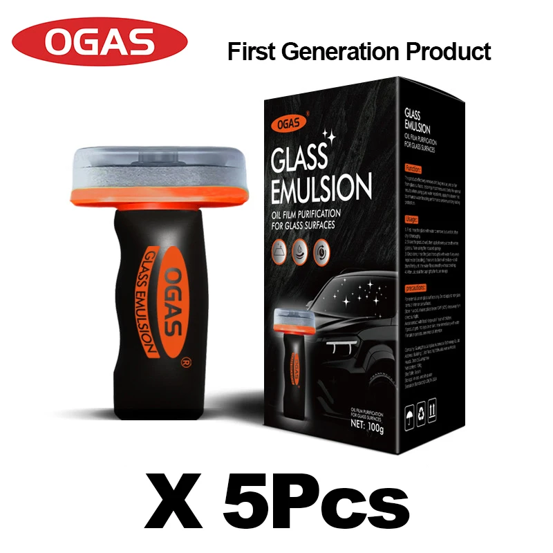 OGAS 2G Upg 100g Auto Glas Olie Film Verwijderaar Emulsie met Ingebouwde Borstel Ruitreiniger Streepvrij Anti-reflectie Helder
