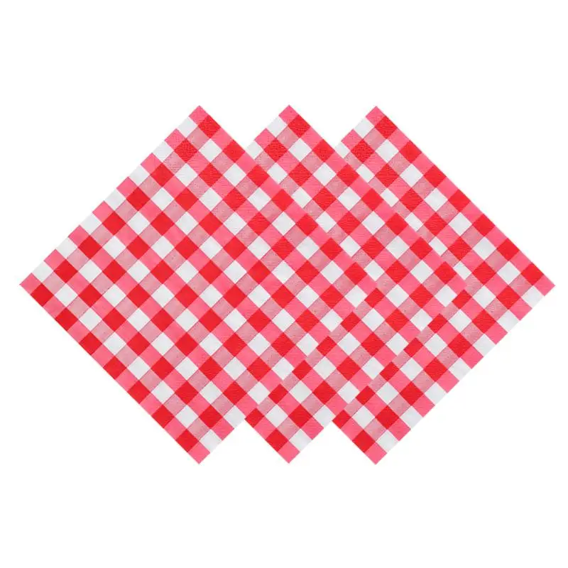 20 Blatt bunte Gingham-Einweg-Papierservietten, weich und saugfähig, für Picknicks, Geburtstage, Hochzeiten, Feiertage und Tischdekorationen – Detail 14