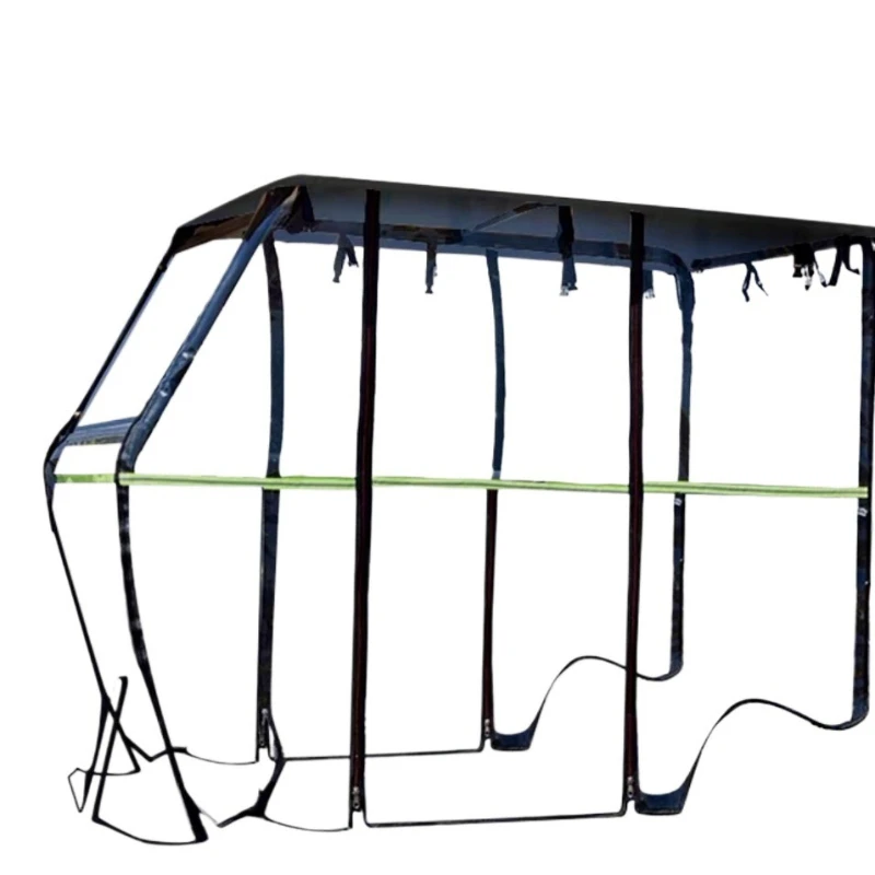 

Electric hood fully transparent curtain windproof and warm thickened double layer