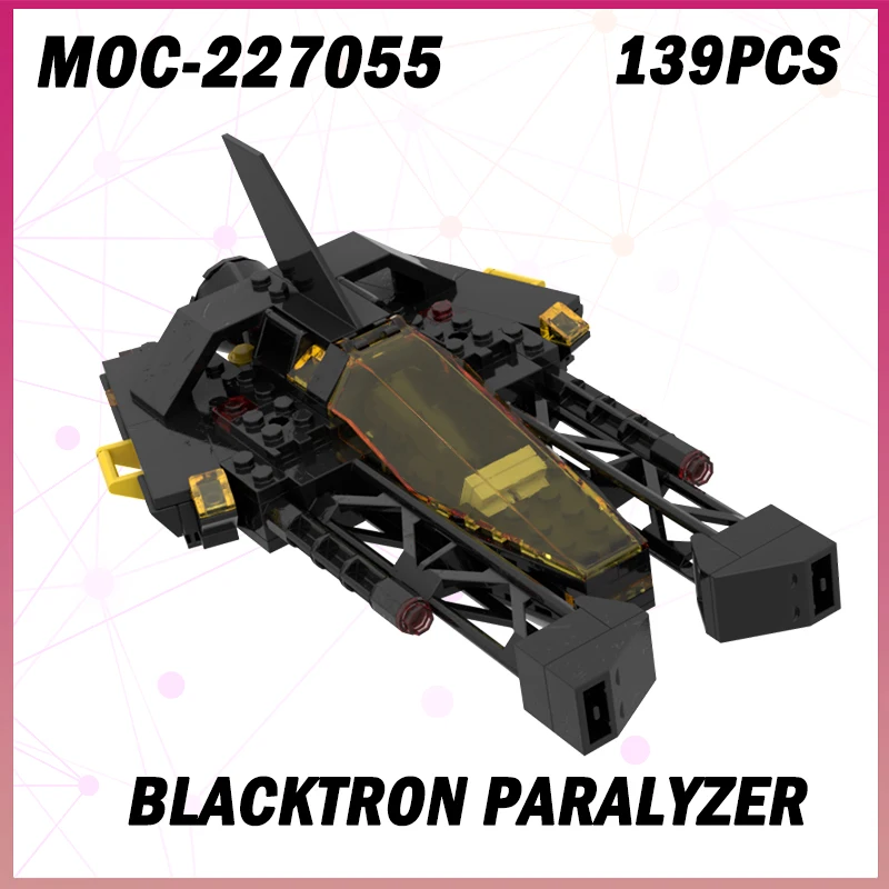 

139PCS MOC-227055 NEW DIY Blacktron Paralyzer Fighter Jet Fantasy Series Creative Puzzle Bricks Boyfriend's Birthday Gift