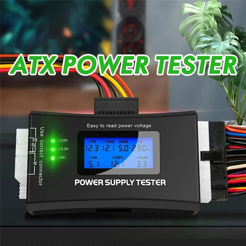 Well Made-ATX Power Detection Tool Computer Host Power Tester Portable Metal Shell LCD Display Case Power Tester