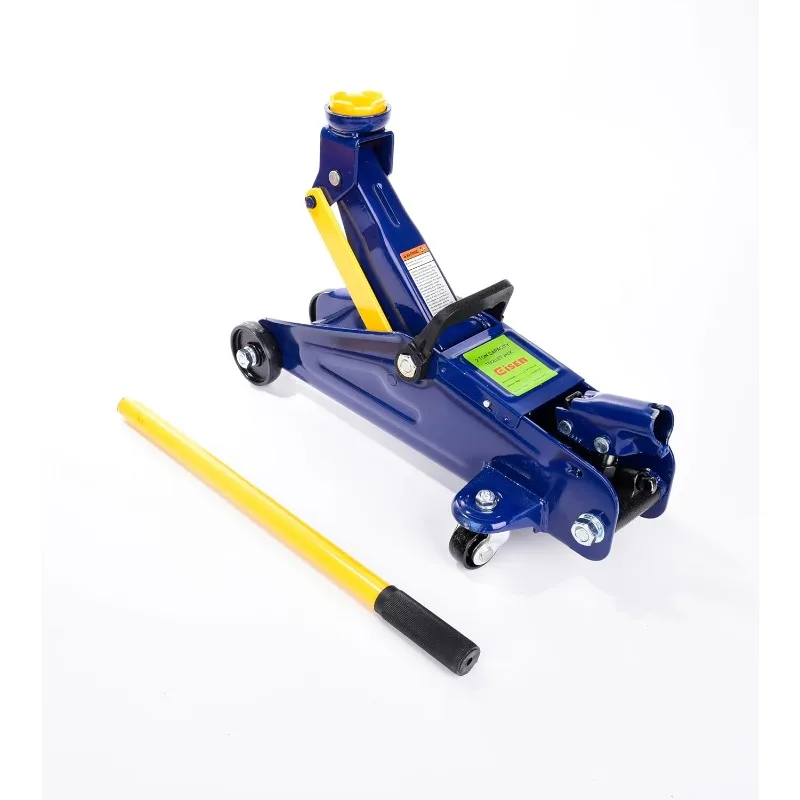 HOME Cric da pavimento per carichi pesanti da 2 tonnellate, cric da pavimento per servizio trolley idraulico a basso profilo, blu