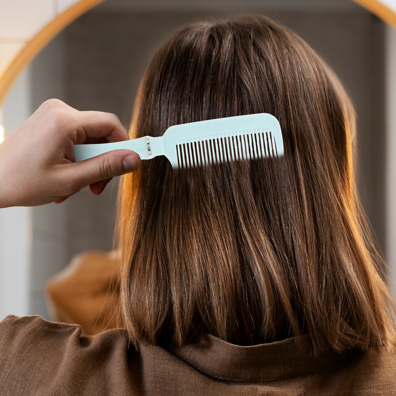 

4pcs Curl Comb Volumizing Smoothing Cushion Base for Women Curly Long Hair Styling Home Use Massaging Ribs Baby Hair Brush Small