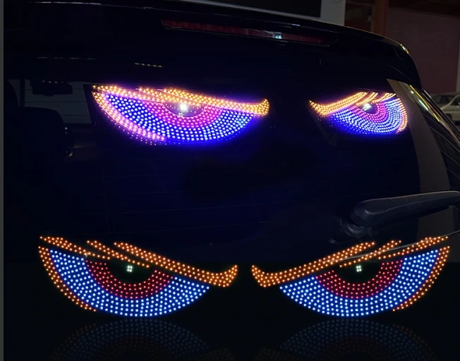 

2 шт. светодиодная автомобильная фара Devil Eyes с мини-проектором и указателем поворота для обновления внешнего вида вашего автомобиля
