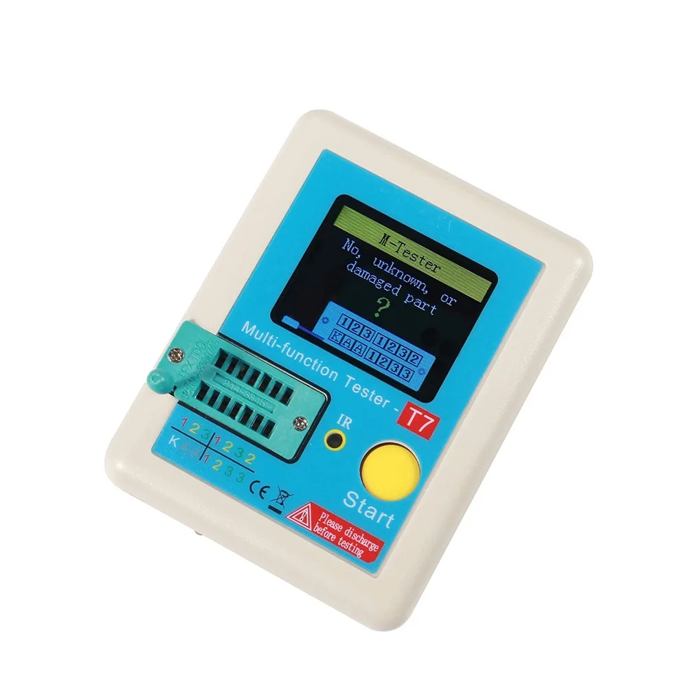 LCR-T7 T7 Transistor Tester Zenerdiode Detector ESR Triode Capaciteit Inductie MOS/PNP/NPN LCR TFT Multifunctionele Multimeter