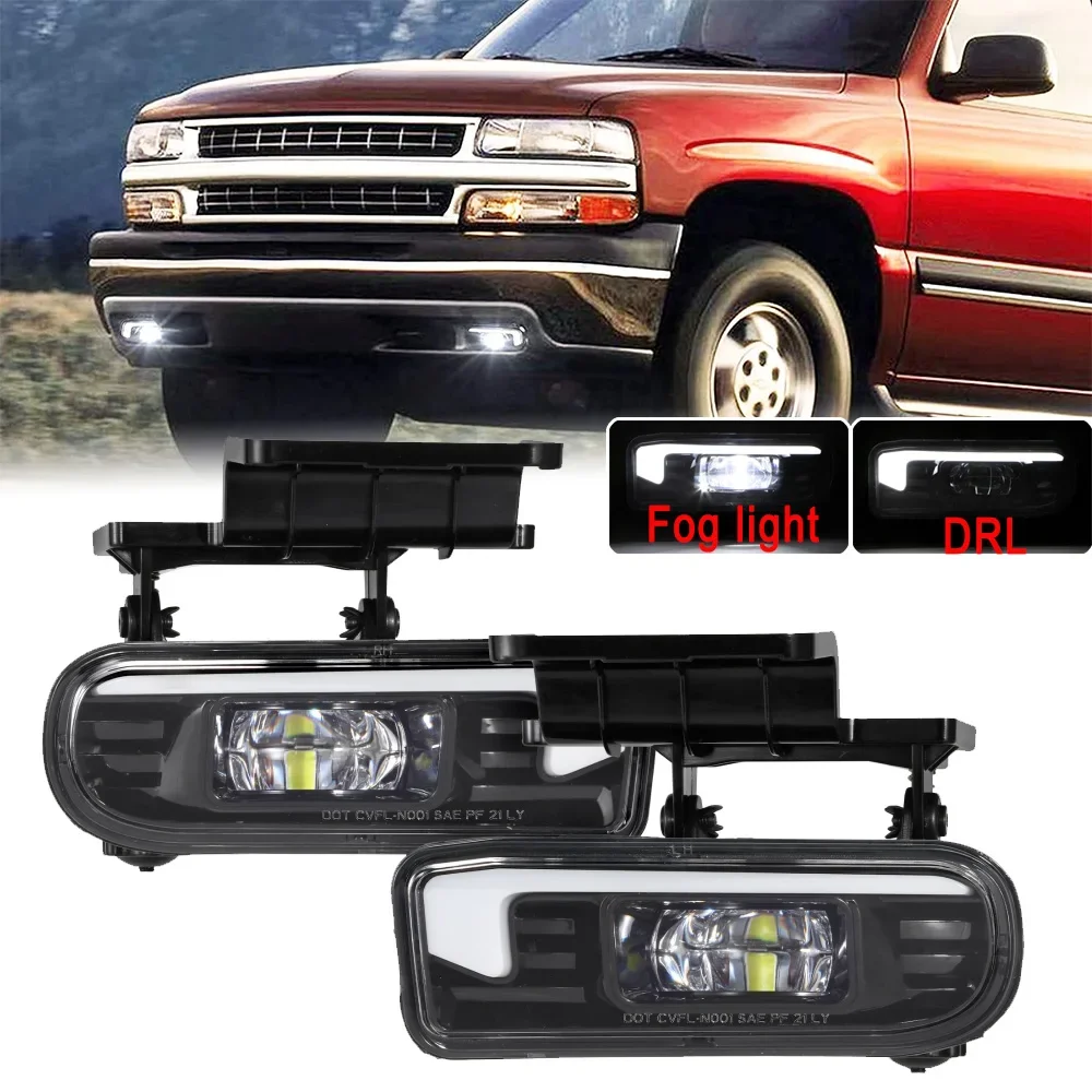 

LED Front Fog Light DRL for Chevrolet Silverado 1500 2500 Silverado Suburban/ Tahoe Front Bumper Daytime Running Driving Lamp