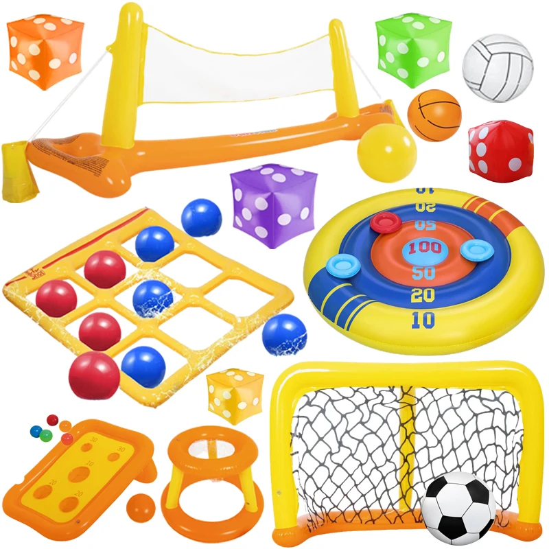 حمامات السباحة الصيفية ألعاب قابلة للنفخ لعب المياه تعويم الكرة الطائرة كرة القدم الدائري إرم حمامات السباحة اكسسوارات الشاطئ ألعاب رياضية للحفلات