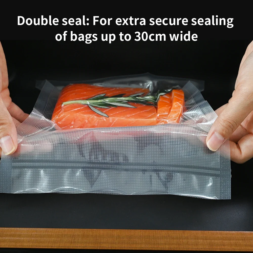 Professional Food Vacuum Packer 95KPa Automatic Sealer Double Seams Dry Moist Built-in Cutter Home Fresh Storage Appliances