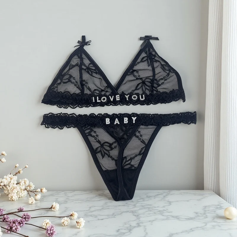 مجموعة ملابس داخلية مخصصة من حجر الراين ، حمالة صدر ثونغ سراويل داخلية مخصصة ومجموعة جي سترينغ ، حمالة صدر دانتيل مثيرة ، بيكيني طنجة ، هدية مجوهرات #3