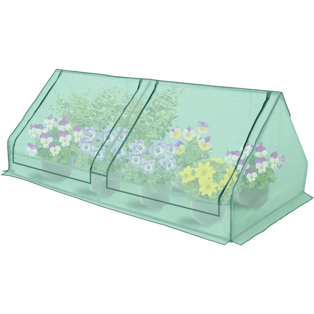 

Mini Greenhouse, Portable 99" x 51" x 37"Green House, Compatible with Raised Garden Bed Planters, Reinforced Waterproof