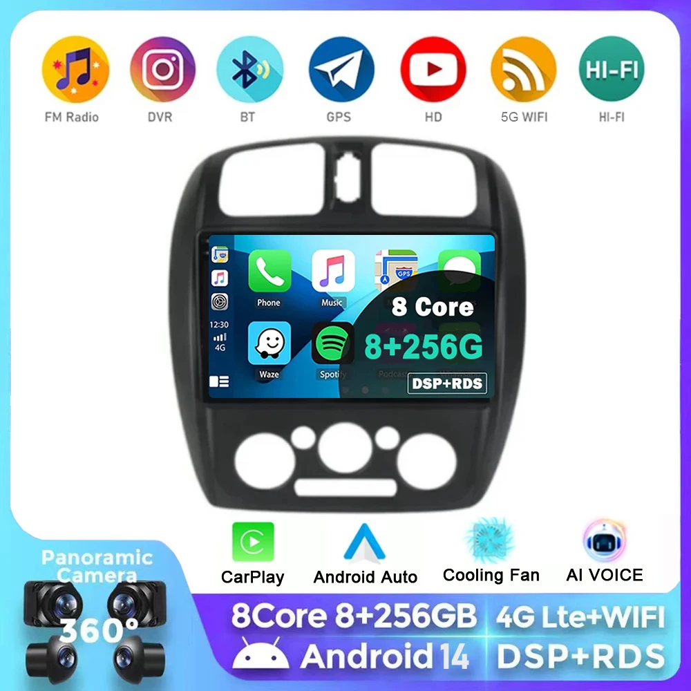 

Android 14 Car Radio For MAZDA 323 HAIMA FREEMA FORD LASER 2002-2008 Navi GPS 1280720 Carplay Multimedia Player Auto Stereo 2DIN