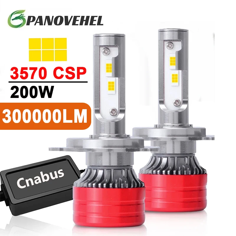 

PANOVEHEL H1 H11 H4 H7 Светодиодная фара 200 Вт Canbus для авто H8 9005 9006 Автомобильные лампы дальнего света HB3 HB4 Лампы 6000K Универсальные