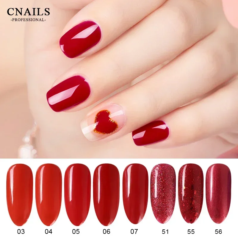 Nail Gel Polish Red Series Soak Off  Semi Permanent Base Coat Varnish Gel Ongle UV LED Nail Gel Lacquer Nail Art Decorations