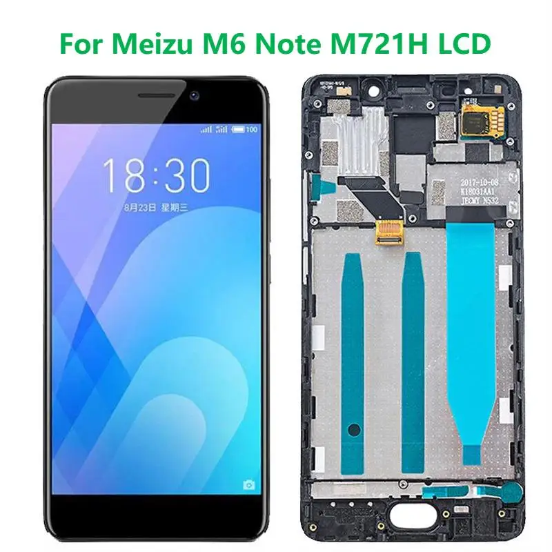 

5.5" Original Display For Meizu M6 Note LCD With Frame Touch Screen MEILAN Note 6 M721H M721Q Display Screen Glass Assembly