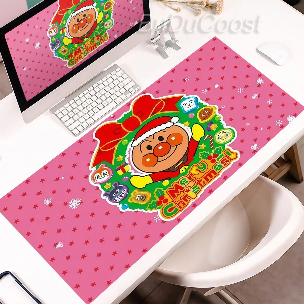 XXL Anime Anpanman Mousepad PC Gaming Computer Keyboard Playmat HD Rubber Non-Slip Overlock Deskmat Office Accessories Home Rug