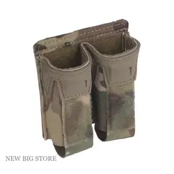 9MM Airsoft Single/Double Pouch Agilit Style Magazine Pouch With Protective Cover Plate Quick Release MOLLE Tactical Belts Gear