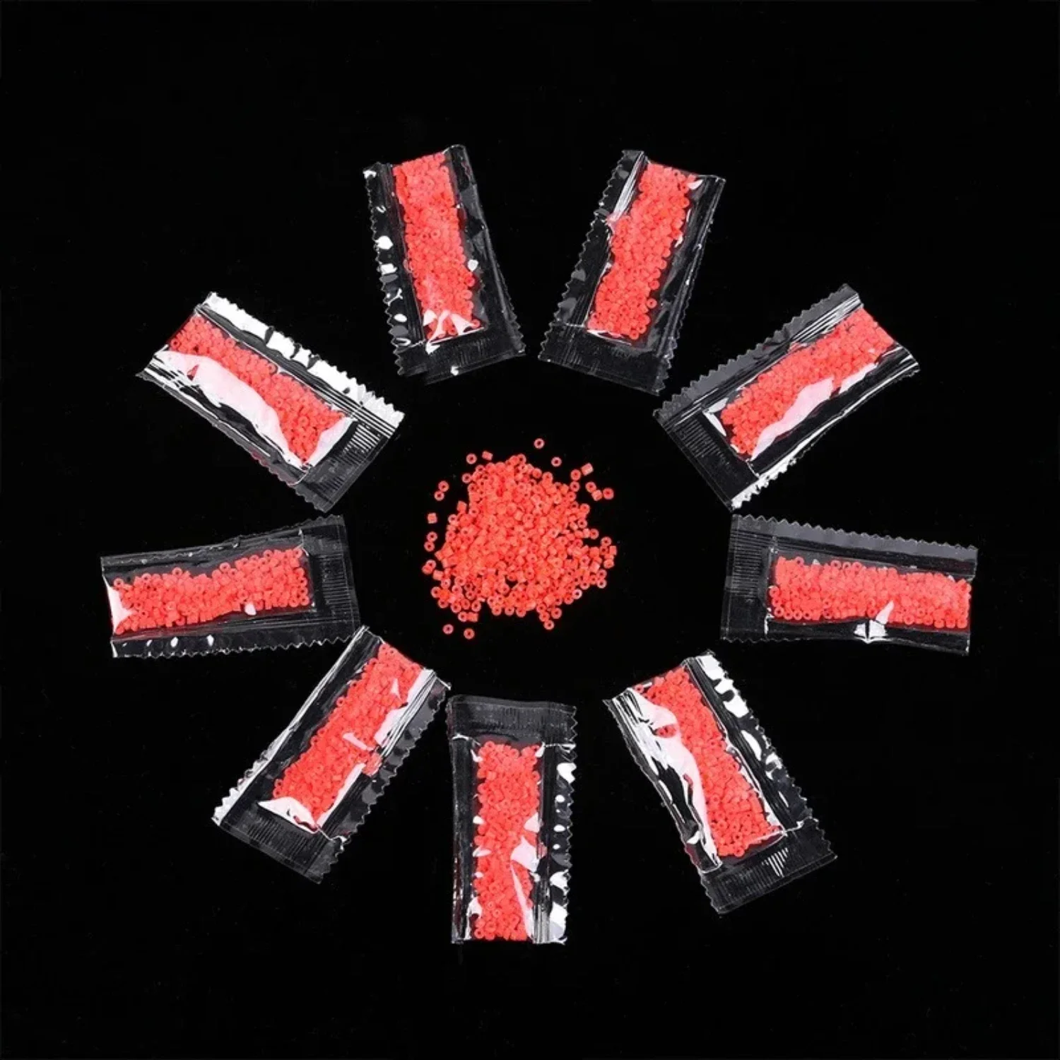 1600Pcs Artificial Rubber Rings Red Fish Tackle Rubber Bands Bloodworm Bait Granulator Red Insect Clip Fishing Accessories