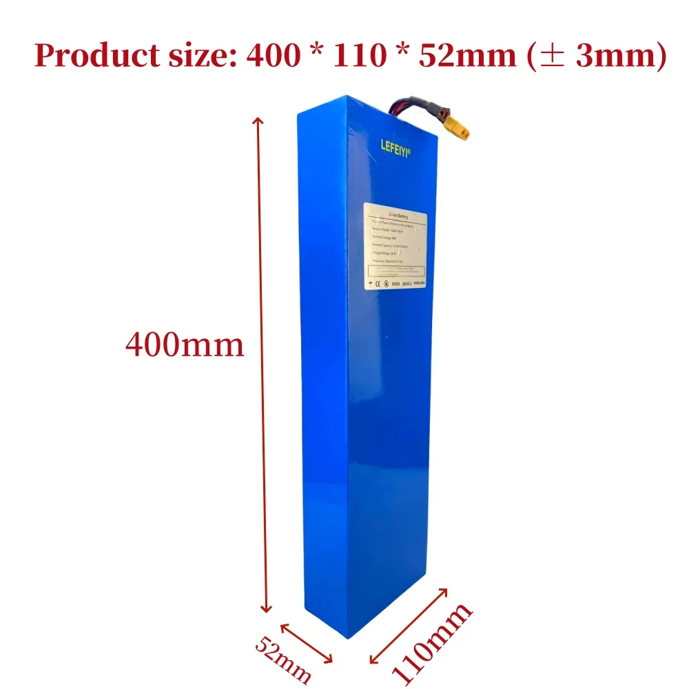 Batteria al litio 48V 12.8Ah 18650 13 s4p 800W batteria 48V 12800mAh per vari dispositivi elettronici e attrezzature per il trasporto