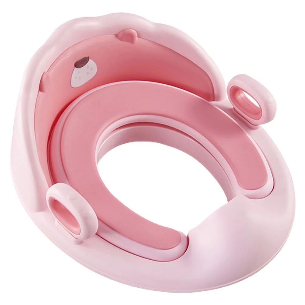 Asiento para orinal para niños pequeños, cojín de Tpe suave, Base antideslizante, escalera desmontable, diseño de León, cómodo entrenador de inodoro ajustable