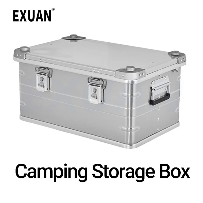 

80L Aluminium Alloy Folding Storage Box Car Camping Folding Box Car Travel Military Gadget Camping Equipment Outdoor Accessories