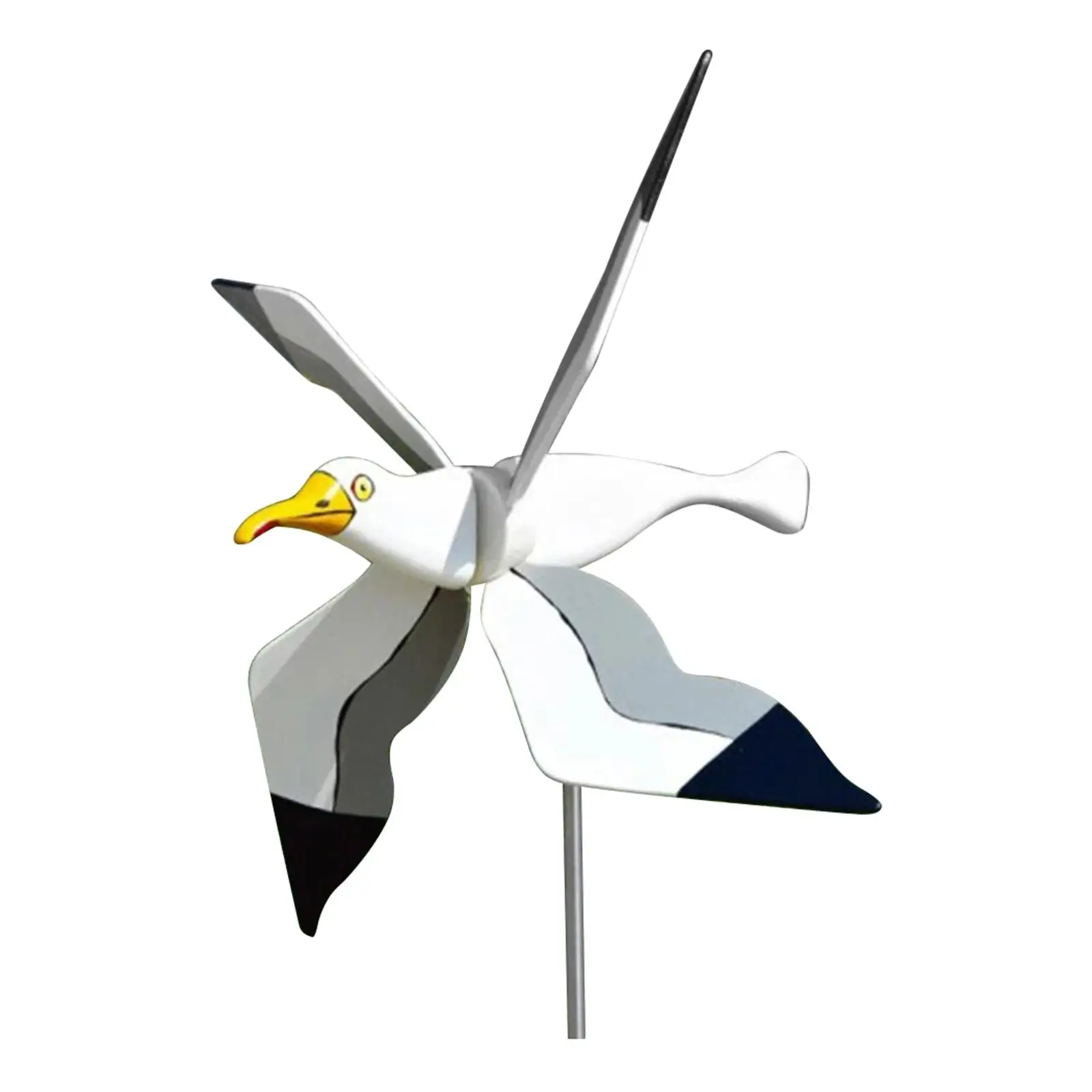 Funny Seagull Garden Windmill Parts Resin Bearing Decorative Wind Spinner Lawn Pinwheel for Yard Patio Holiday Decoration