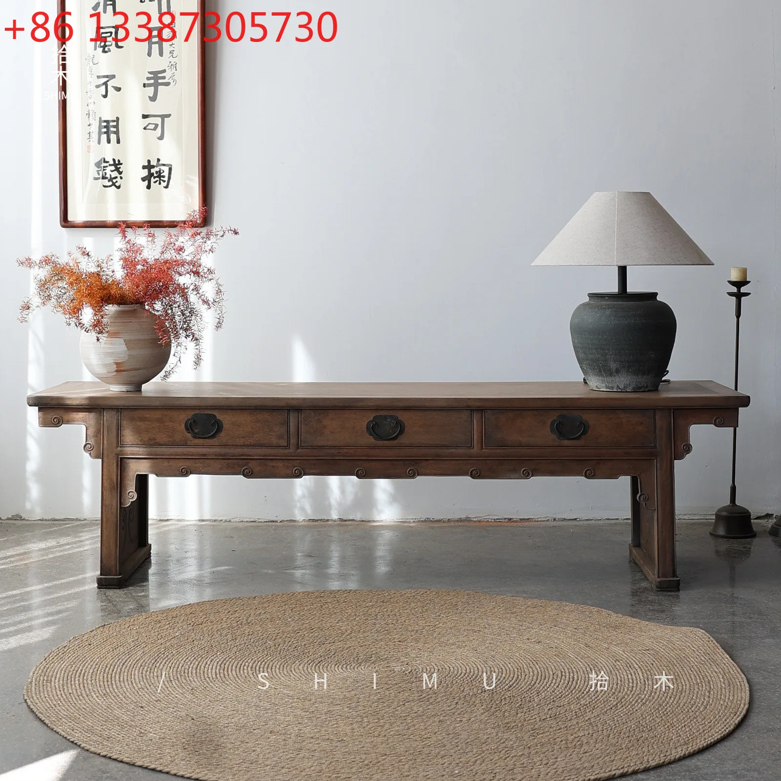 

Низкий шкаф, длинный шкаф, тумба под телевизор, тумба для гостиной Kangji, тумба для спальни, из массива дерева в китайском стиле