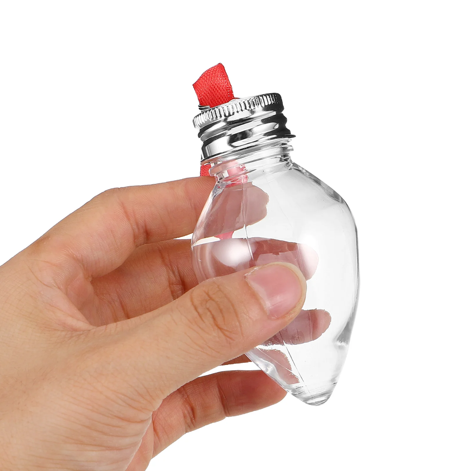 

12Pcs Clear Plastic Ornament Bottles Fillable Hanging Decorations Mini Christmas Tree Ornaments Reusable DIY Holiday Craft