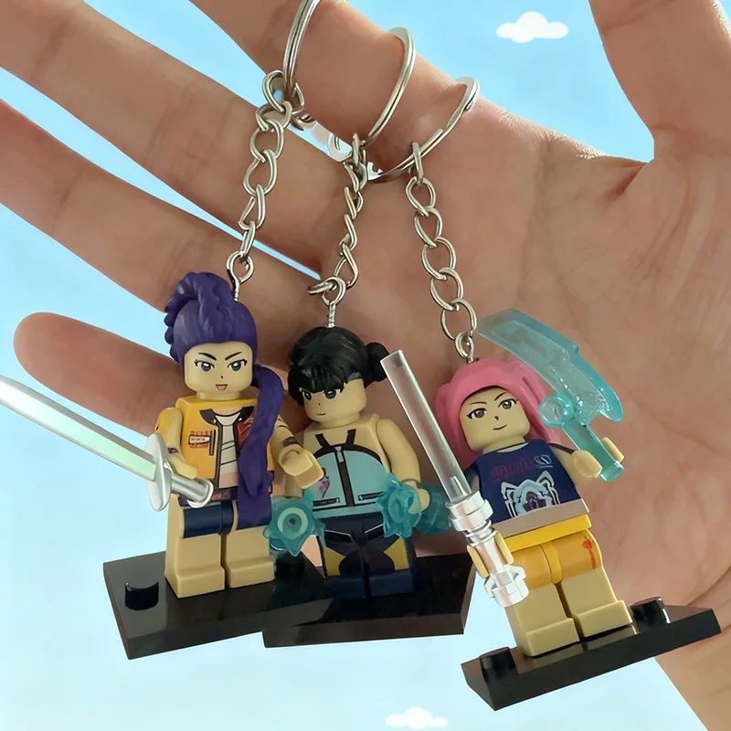 Building Blocks Rumi Doll Pendant KeychainNew KPop Demon Hunters