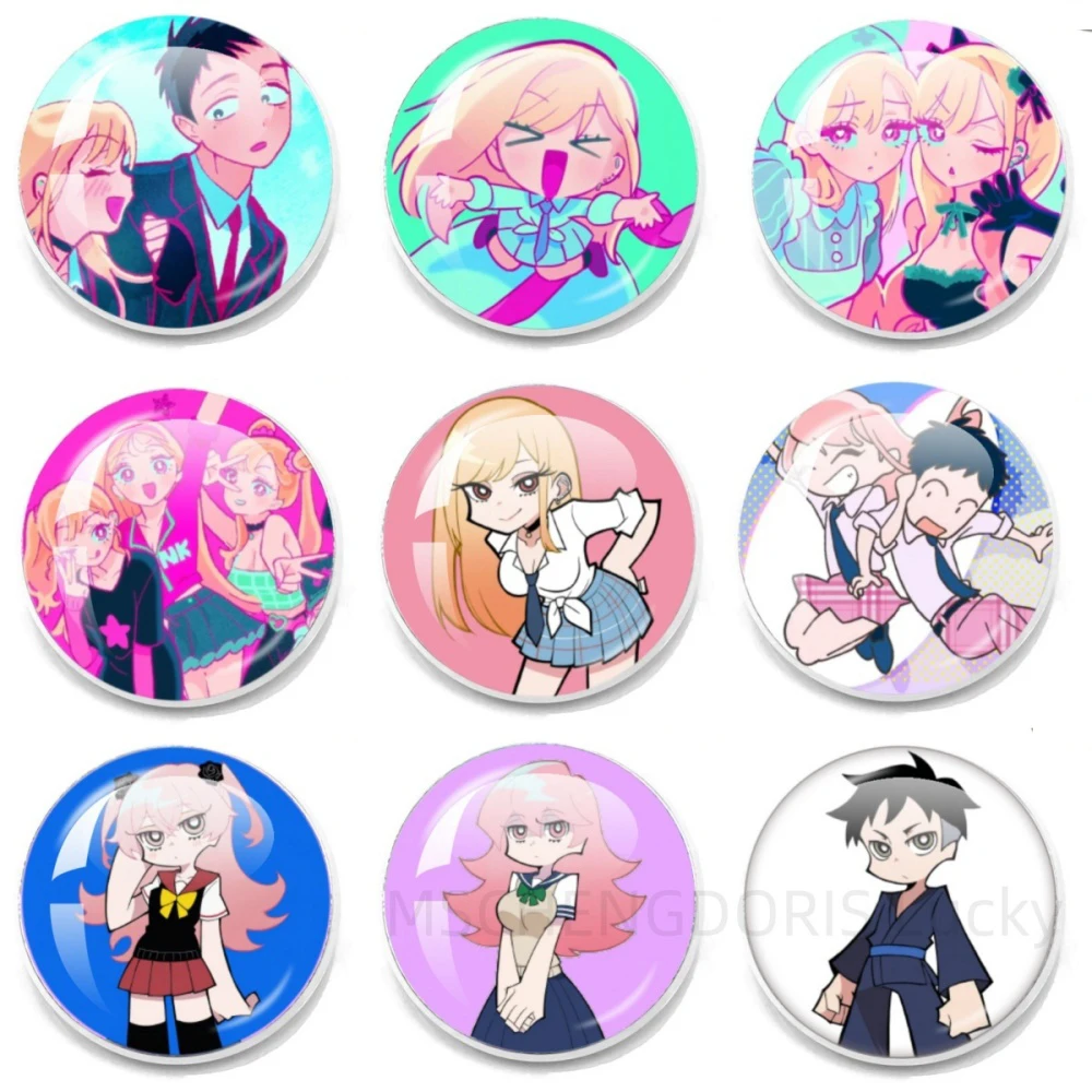 Broche de Anime My Dress-Up Darling Pins, figura de dibujos animados Kawaii, insignia de Marin Kitagawa, Pin de solapa, regalo periférico de animación divertida