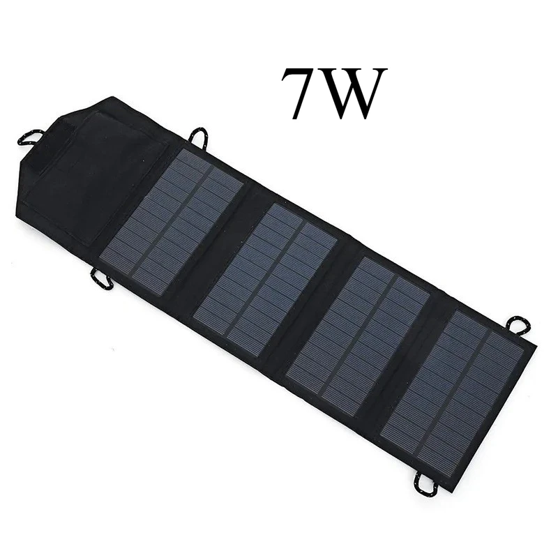 

10 pieces 7W Solar Folding Bag, 5V Single USB Battery Panel 4 Fold Suitable for Outdoor Chargers Mobile Power Equipment