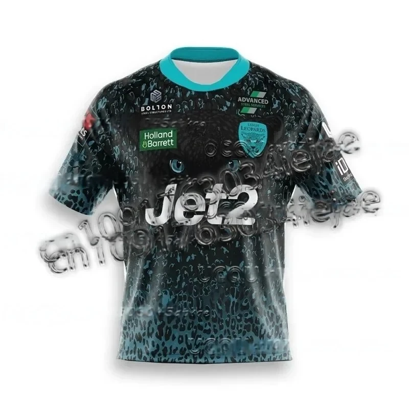 

2025 Summer Sports Shirt Leigh-Leopards Leopards Breathable Quick Drying Training T-Shirt England Men Women Short Sleeve moto