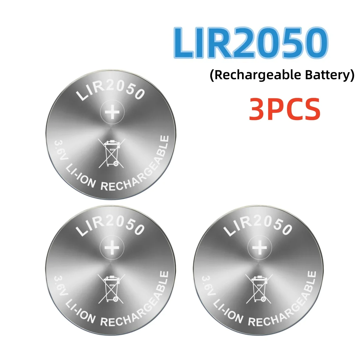 1-10 sztuk LIR2050 3.6V akumulator litowy wielokrotnego ładowania wymień CR2050 na zegarek aparatu pilot kalkulator zegar — zdjęcie produktu 4