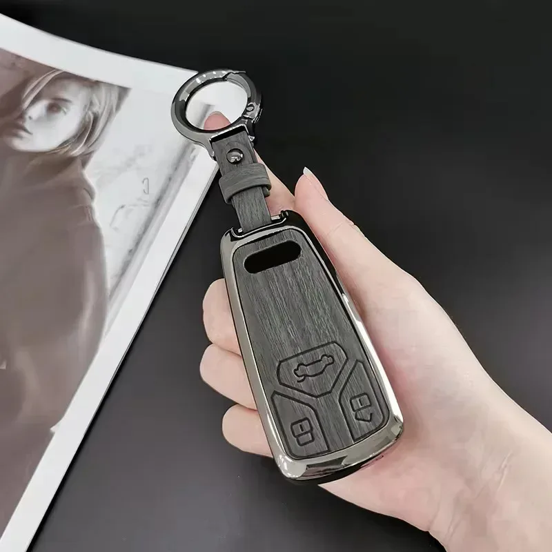 

For Audi keycase A6L A4 Q5L A3 A5 Q3 Q2L A7 A8 Q4etron TT RS keycover keyshell keychain23 new model Audi key shell