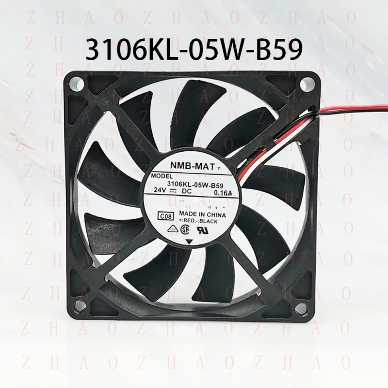 

Вентилятор L+ FOR NMB 80*80*15 мм 3106KL-05W-B59 24VDC 0.16A, 3-проводной, осевой, для охлаждения радиаторов