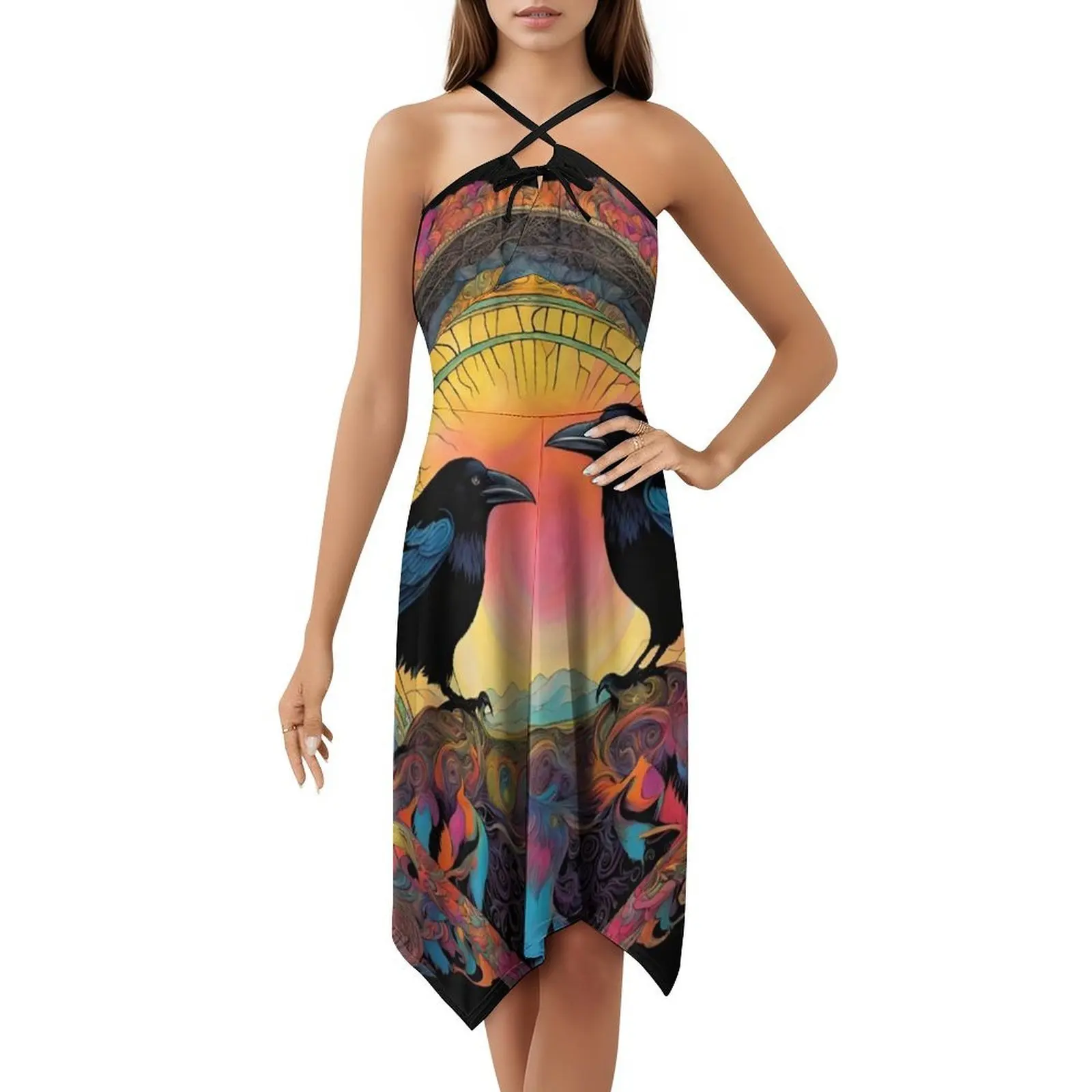 Odin's Ravens Boho Chic Dress - usage example