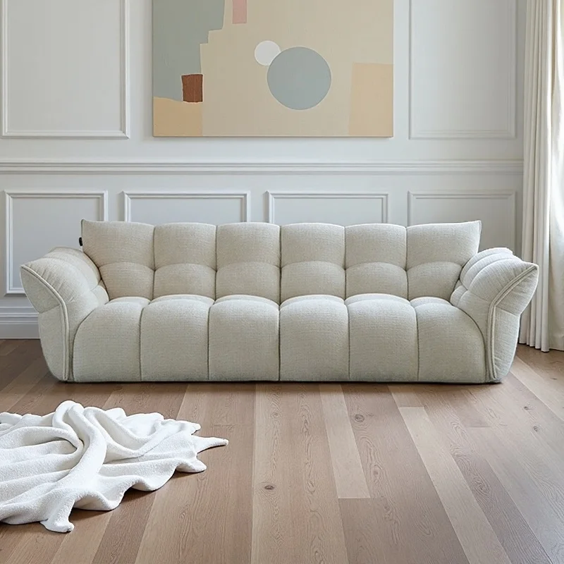 Modern style, size wooden frame soft cloth combination living room sofa