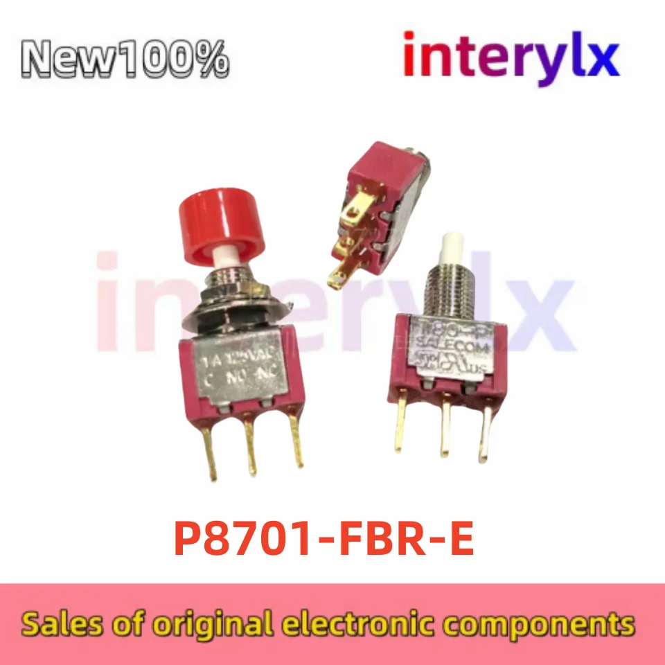1Pcs/Lot Original SH key switch T80-P P8701-FBR-E 3-pin self-reset button P8701-FBR-E-H