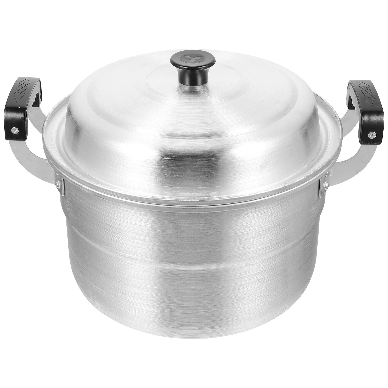 

Aluminum Steaming Pot Dual Handles Small Household Large Capacity Cooking Pot Multi-Functional Kitchen Soup Stockpot