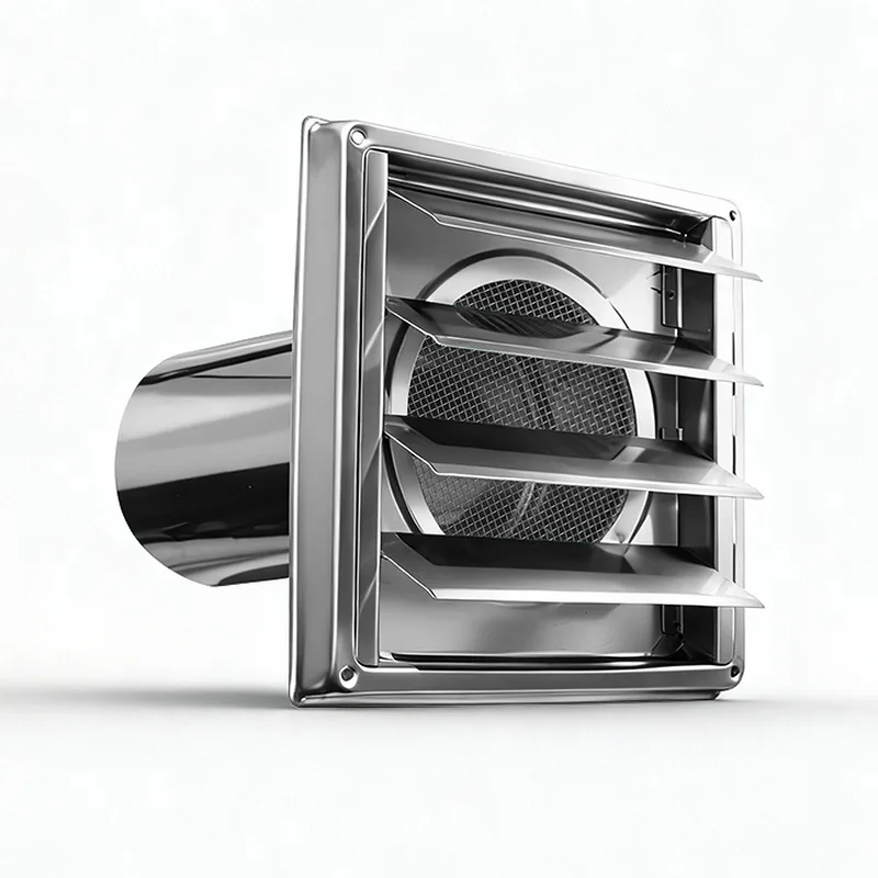 Removable extended tube dryer exhaust round out trend grille louver outdoor stainless steel