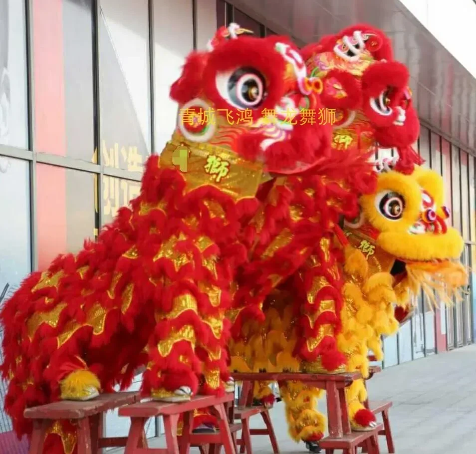 

Cosplay Lion Dance Costume Equipment Lion Dance Head Double Adult Dance Mascot Costume Southern Lion Dancing ClothingFurry