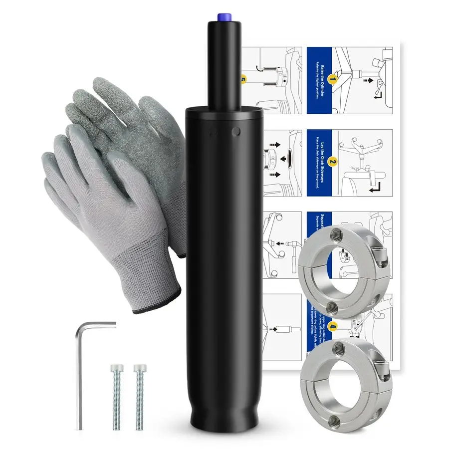 

Комплект для замены газового баллона офисного кресла, 6-ходовой усиленный гидравлический пневматический поршень, грузоподъемность 1000 фунтов, универсальное применение