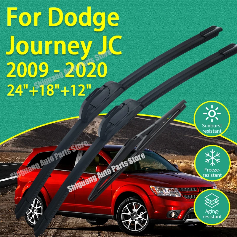 

Передние и задние стеклоочистители с силиконовым покрытием для Dodge Journey JC 2009-2020, автомобильные щетки для лобового стекла, аксессуары 2010 2011