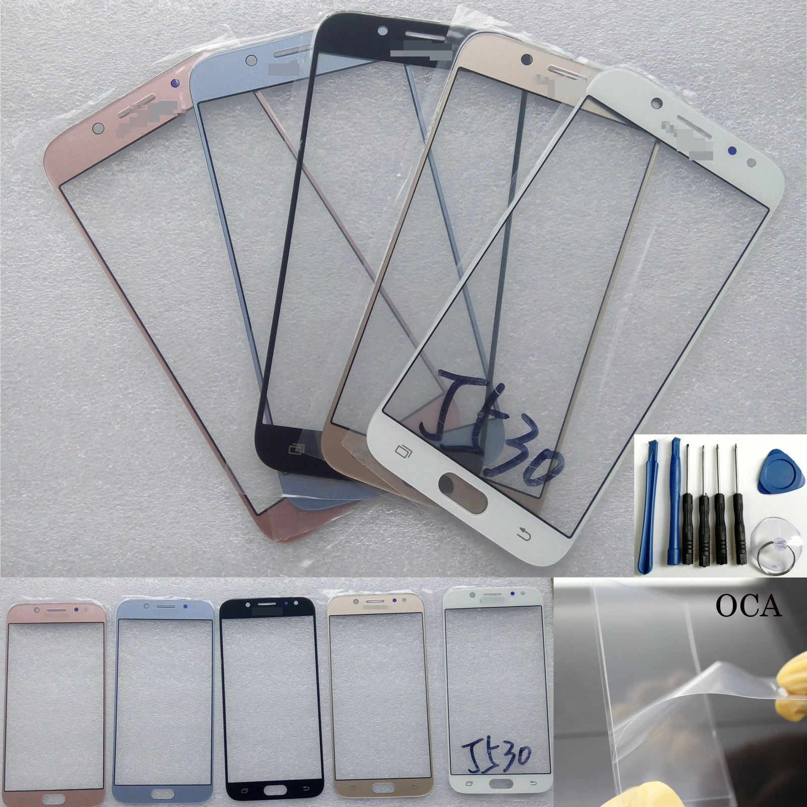 Outer Front Screen Glass Lens For Samsung J5 2017 /J5 Pro J530F/DS J530Y/DS +OCA