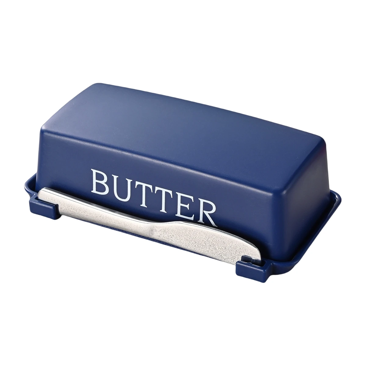 Dining Accessory Butter Box Hassle-free Maintenance Innovative Edge Design Large Capacity Butter Dish With Spatula Dark Green