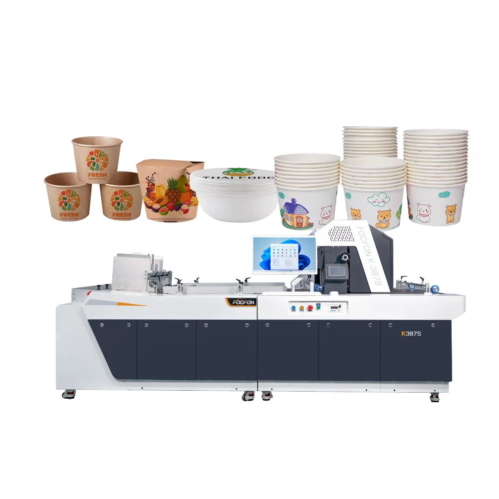 Factory Outlet Automatic Paper Cup Inkjet Printer High Quality Color Printing Paper Packaging Single Pass Printer