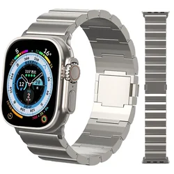 Titanium Strap for Apple Watch Ultra 2 1 49mm 45mm 44mm 38mm 40 41mm Magnetic Buckle Series 9 8 7 6 SE 5 4 3 2 Correa Bracelet