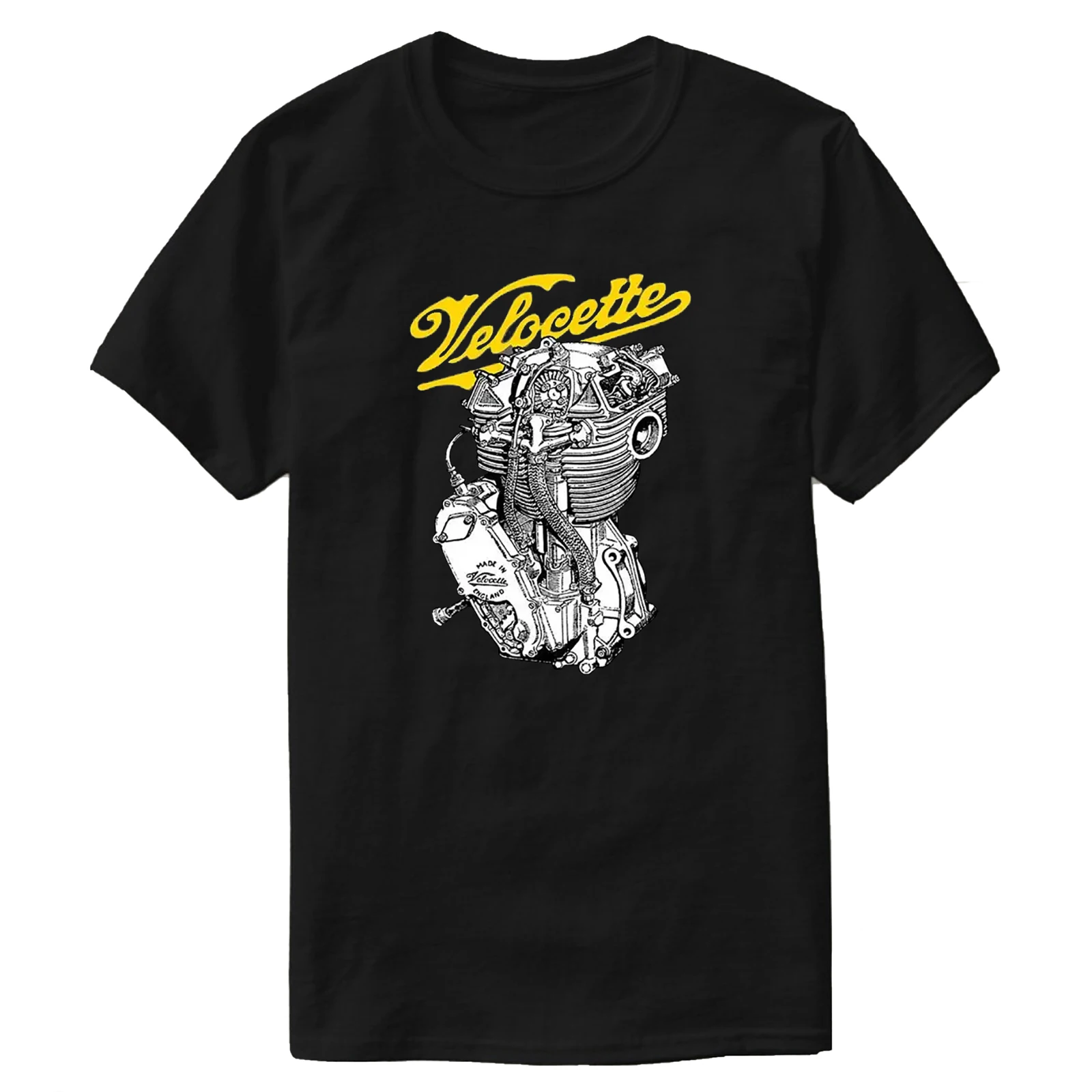 

British Velocette KTT350 Motorcycle Engine T-Shirt 100% Cotton O-Neck Short Sleeve Summer Casual Mens T-shirt Rider Streetwear